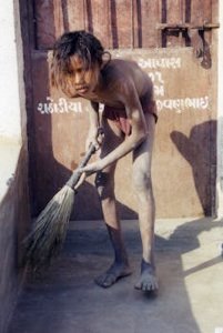 Dalit sweeper boy